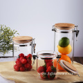 Storage Glass Cannister With Clamp Top Lid